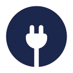 Plug Circle SVG Icon